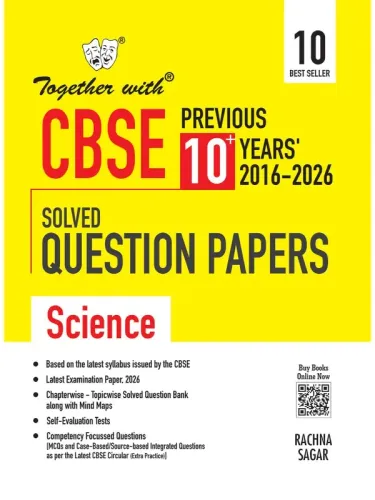 Together with CBSE Class 10 Science PYQ Previous 10+ Years Chapter-wise Solved Question Bank Exam 2026-27 | Based on Latest Syllabus (CBSE)