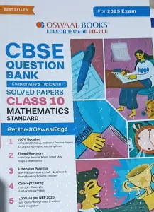 CBSE Question Bank Solved Papers Mathematics {Standard}-10(2024-2025) Latest Edition 2024