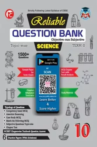 Reliable Question Bank Topic wise For Term 2, Class 10, Science (For 2022 Exam)  (Paperback, Reliable editorial board)