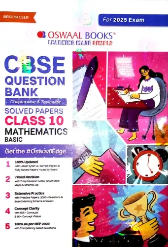 Cbse Question Bank Solved Papers Mathematics {Basic}-10(2024-2025) Latest Edition 2024