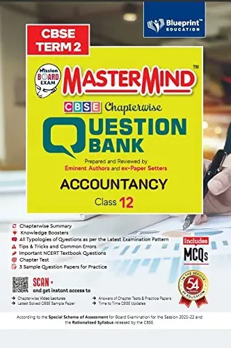 Master Mind CBSE Question Bank –Accountancy Class 12 |Term 2 | For CBSE Board (Includes MCQs)