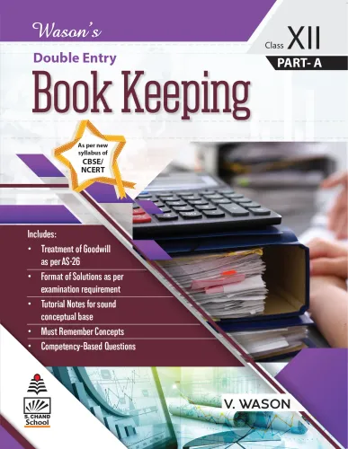 Wason's Double Entry Book Keeping Class XII Part A (9789355016515) - V. Wason