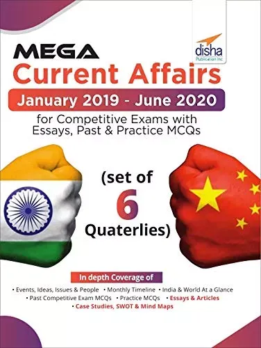 Mega Current Affairs Combo January 2019 to June 2020 for Competitive Exams with Essays, Past & Practice MCQs (set of 6 Quaterlies)