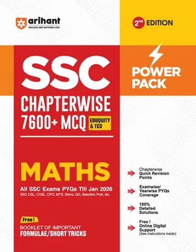 SSC Maths Chapterwise 7600+ MCQs | For CGL, CHSL, CPO, MTS, GD & Steno Exams | Eduquity & TCS Questions Till 2026 | Quick Revision Points + 100% Detailed Solutions
