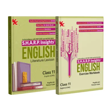 S.H.A.R.P. Insights Class 11 English (Core) Set – Literature Lexicon + Exercise Workbook (CBSE 2026-27) | Audio Visual Learning  | Mind Maps | Intertextual  & Narrative Technique Questions | Digital Support through S.H.I.V.A.R.T.H. Platform