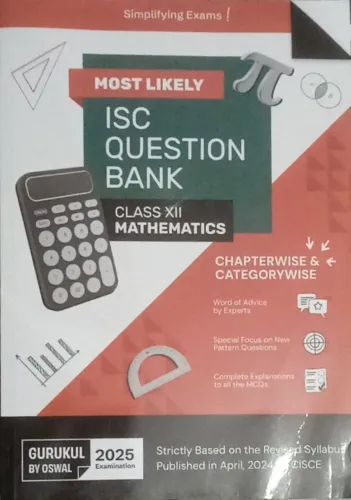 Most Likely ISC Question Bank Mathematics  Class- 12