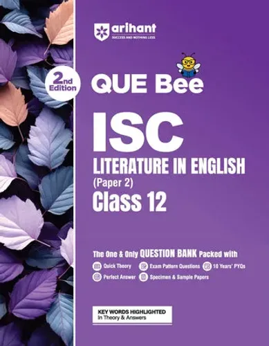 ISC Literature in English (Part 2) Class 12 Exam | Quick Theory, Exam Pattern Questions & Sample Papers | As per Latest ICSE Syllabus | Que Bee 2nd Edition