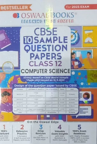 Oswaal CBSE Sample Question Papers Class 12 Computer Science for 2023