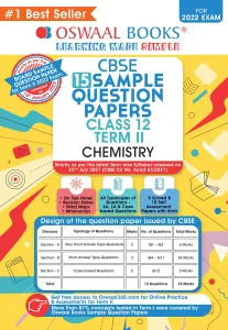 Oswaal CBSE Sample Question Papers For Term 2, Class 12 Chemistry Book (For 2022 Exam)