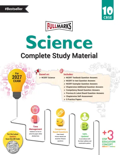 Full Marks Science Complete Study Material Class 10 | Based on New NCERT Science Textbook and CBSE Syllabus | Includes Chapterwise Summary, Solved Q/A, Practice Papers and More