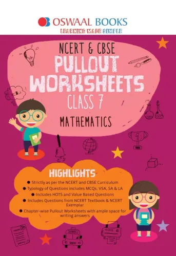 Oswaal NCERT & CBSE Pullout Worksheets Mathematics Class 7 (For 2022 Exam)