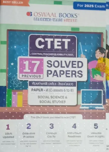 CTET 17 Previous Years Solved (2013-2024) Paper-2 (class 6-8) Social Science & Studies