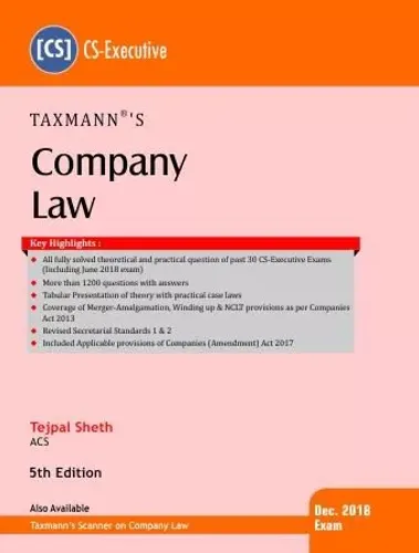 Company Law by Tejpal Sheth (CS-Executive)