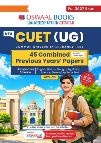 NTA CUET (UG) 45 Combined Previous Years\' Papers | Humanities Stream | PYQs (2022 – 2026) NCERT aligned MCQs | For 2027 Exam