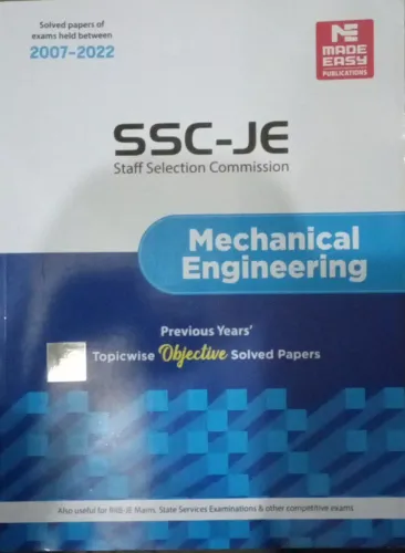 Ssc Jee Mechanical Engineering Prev Year Obj.Solved Paper