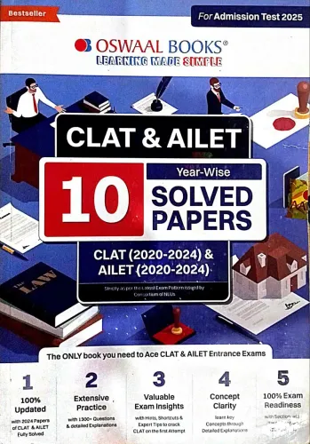 Clat & Ailet year wise 10 Year Solve Paper  (2020-2024)