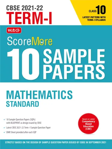 Class 10- Score More 10 Sample Papers Term 1 Mathematics Standard