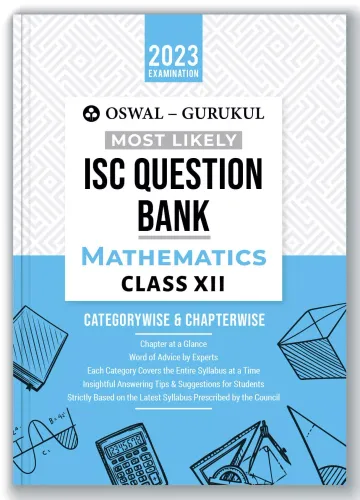 Oswal - Gurukul Mathematics Most Likely Question Bank For ISC Class 12 (2023 Exam)