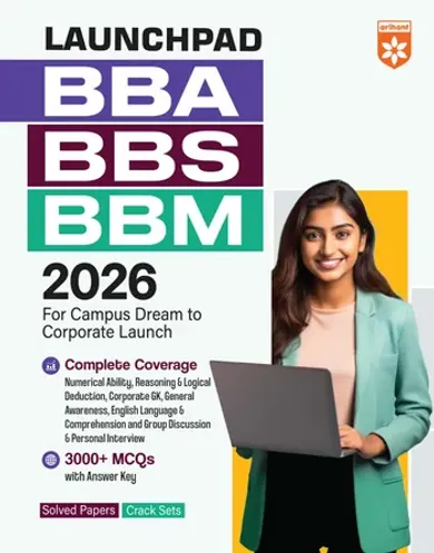 Launchpad BBA/BBS/BBM 2026 | 3000+ MCQs & Solved Papers, Crack Sets | English Medium