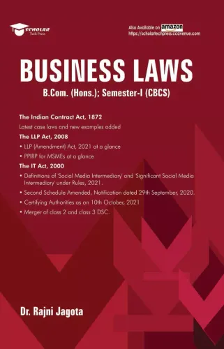 Business Laws B.Com. (Hons.) Semester I, under CBCS