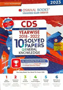 CDS Yearwise 10 Solved Papers General Knowledge (2018-2022)