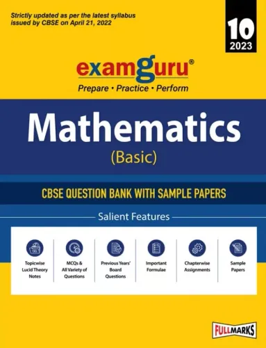 	Examguru Mathematics (Basic) CBSE Question Bank with Sample Papers for Class 10 for 2023 Exam (Cover Theory and MCQs)