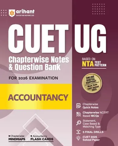 CUET UG 2026 Accountancy | Chapterwise Notes & Question Bank | Based on NTA Pattern | 1000+ NCERT MCQs, Assertion Reason & Case-Based Questions | Chapterwise Mindmaps & Flash Cards | Free Online Digital Support