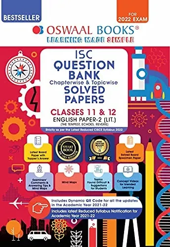 Oswaal ISC Question Bank Class 12 English Paper-2 Literature Book Chapterwise & Topicwise (For 2022 Exam) 