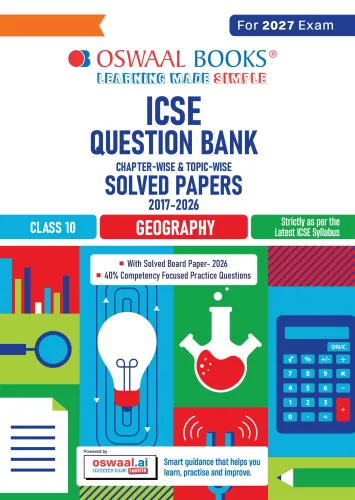 Class 10 ICSE Question Bank Geography (2017-2026) |For 2027 Exam Chapter-wise & Topic-wise with Competency Based Questions | Includes 2026 Paper- fully solved | Self-Assessment Papers | Practice Papers