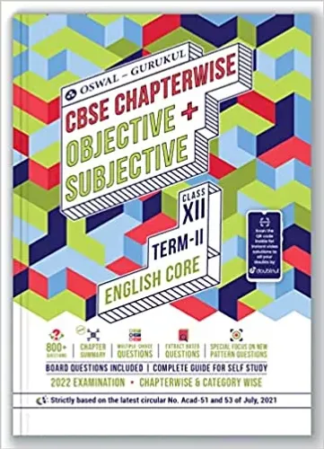 Oswal-Gurukul English Chapterwise Objective & Subjective for CBSE Class 12 Term II Exam 2022