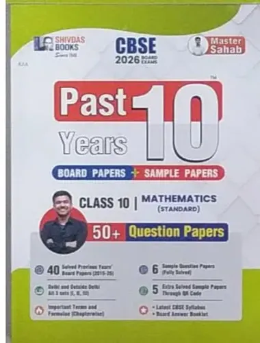 Cbse Past 10 Years Question Papers Mathematics -10 (standard)