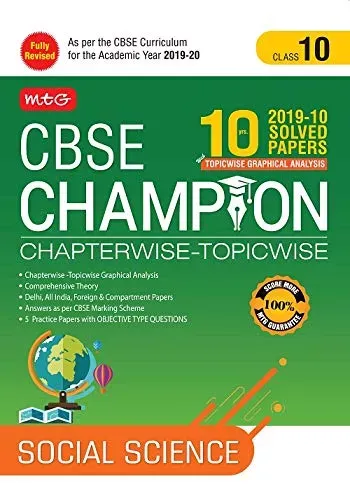 10 Years CBSE Champion Chapterwise-Topicwise Social Science -Class- 10