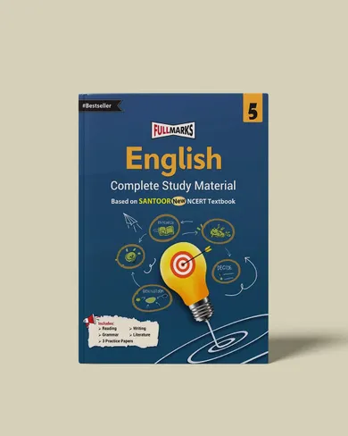 Full Marks English Complete Study Material Class 5 | Based on New NCERT Textbook Santoor and CBSE Syllabus | Includes Chapterwise Summary, Solved Q/A, Practice Papers and More