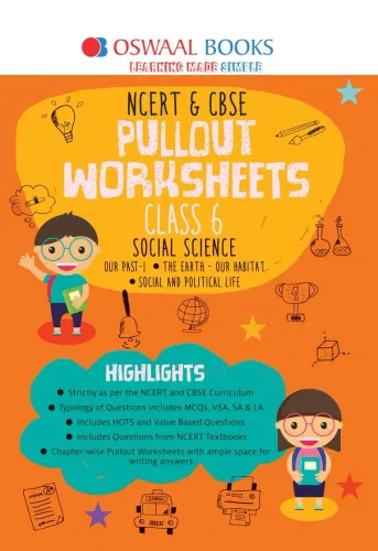 Oswaal NCERT & CBSE Pullout Worksheets Social Science Class 6 (For 2022 Exam)