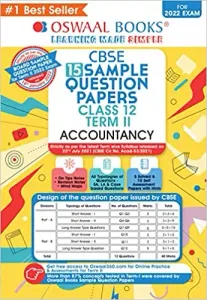 Oswaal Term 2 Accountancy CBSE Class 12 Sample Question Paper Book  Oswaal Books 