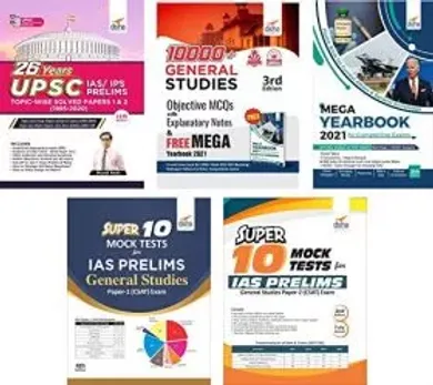 Civil Services IAS Prelims General Studies 2021 Simplified - 26 Years Solved Papers, 10000+ MCQs, Yearbook, Mock Tests Papers 1 & 2 - 9th Edition-Set of 5 books