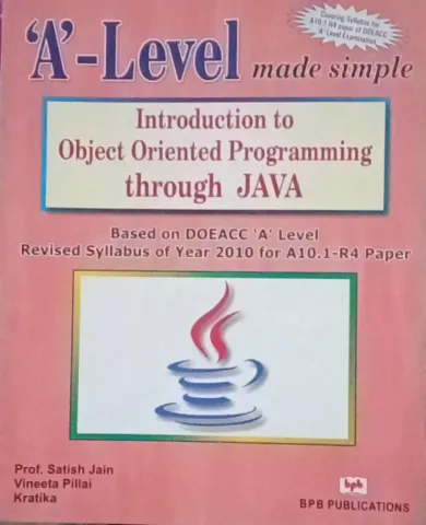 'a'level Introduction to Objeet Oriented Programming through Java