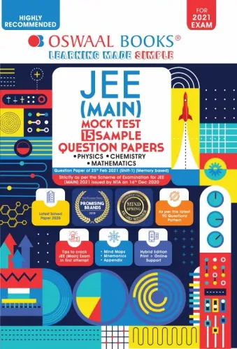 Oswaal JEE (Main) Mock Test, 15 Sample Question Papers, Physics, Chemistry, Mathematics Book (For 2021 Exam)