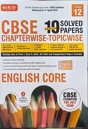 Cbse Chapterwise 10 Solved Paper English Core -12