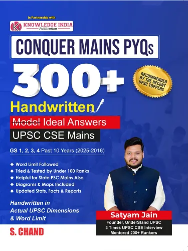 UPSC Conquer Mains PYQs 300+ Handwritten Model Ideal Answers Book for UPSC CSE & State PSC Mains (9789373598796) - Satyam Jain