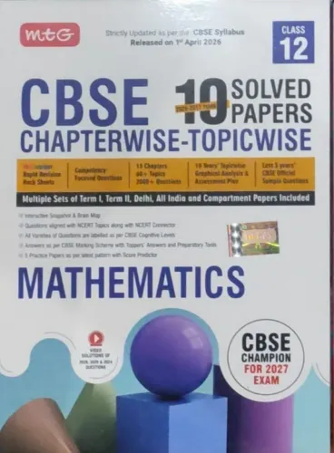 Cbse Chapterwise 10 Solved Paper Mathematics- 12