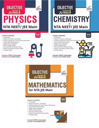 Objective NCERT Xtract Physics, Chemistry, Mathematics for JEE Main 5th Edition-Set of 3 Books
