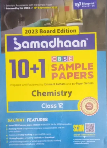 Samadhaan 10+1 Sample Papers. Chemistry - class - 12