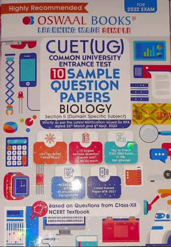 Oswaal NTA CUET (UG) 10 Sample Question Papers, Biology (Entrance Exam Preparation Book 2022)