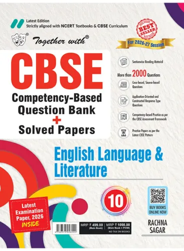 Together with CBSE Question Bank for Class 10 English LLR 2027| Chapter-wise Study Material With Practice Papers & Latest Board Exam Paper 2026 with answers (CBSE)