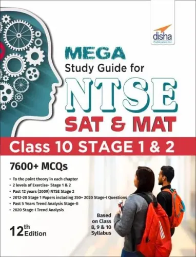 Mega Study Guide For Ntse Sat & Mat-10 (Stage 1&2) 12th Ed. Latest Edition 2024