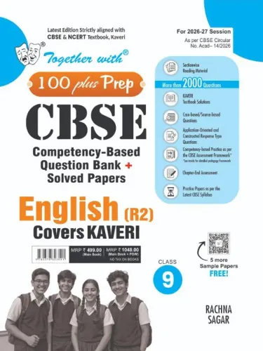 Together with 100 Plus Prep CBSE Question Bank Class 9 English R2 for 2026-27 board exams|  includes Solved Board Examination Paper 2026, Mind Maps, PYQs & Practice Papers for 2027 Board Exams (CBSE)
