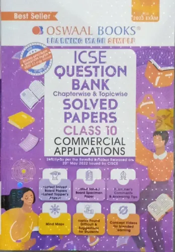 ICSE QUESTION BANK CHAPTERWISE & TOPICWISE SOLVED PAPERS CLASS 10 COMMERCIAL APPLICATIONS 