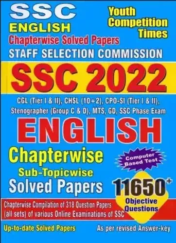 SSC English Chapterwise Solved Papers SSC 2022 11650+ Objective Questions