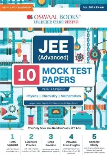 Jee (Advance) 10 Mock Test Papers (Physics, Chemistry, Math) 2024